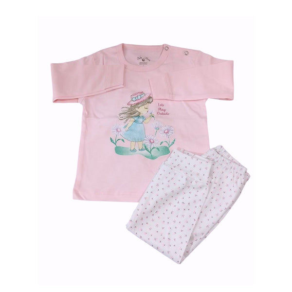 Pijama bebé niña estampado play outside