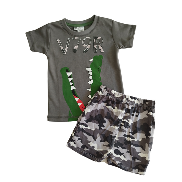 Conjunto bebé niño short y polera