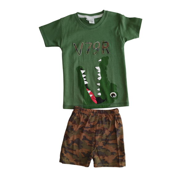 Conjunto bebé niño short y polera