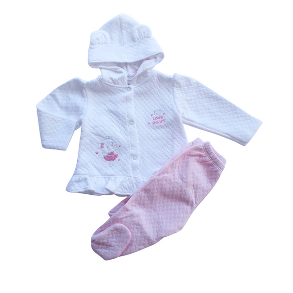 Conjunto niña jacquard love bear