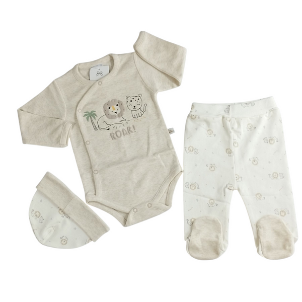 Conjunto bebé roar / Algodón Pima