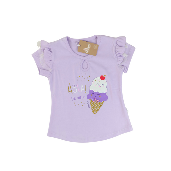 Polera niña lila ice cream