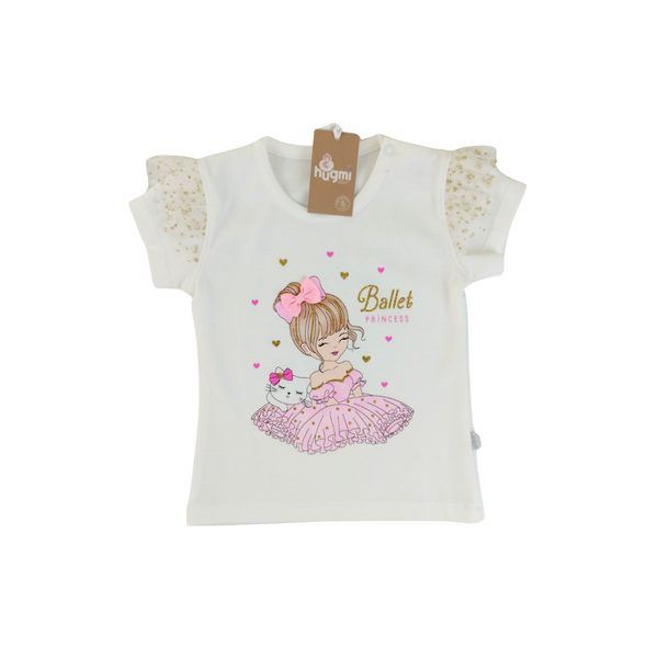 Polera niña blanco Ballet