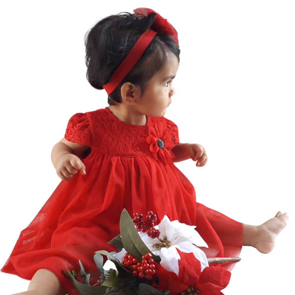 Vestido bebé niña tull- Colección Navidad